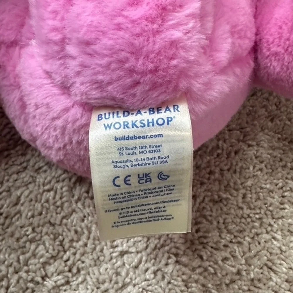 Build-A-Bear Workshop Spring Pink Frog Plush Stuffed Animal 2021 B-A-B 16 inch - Picture 5 of 7